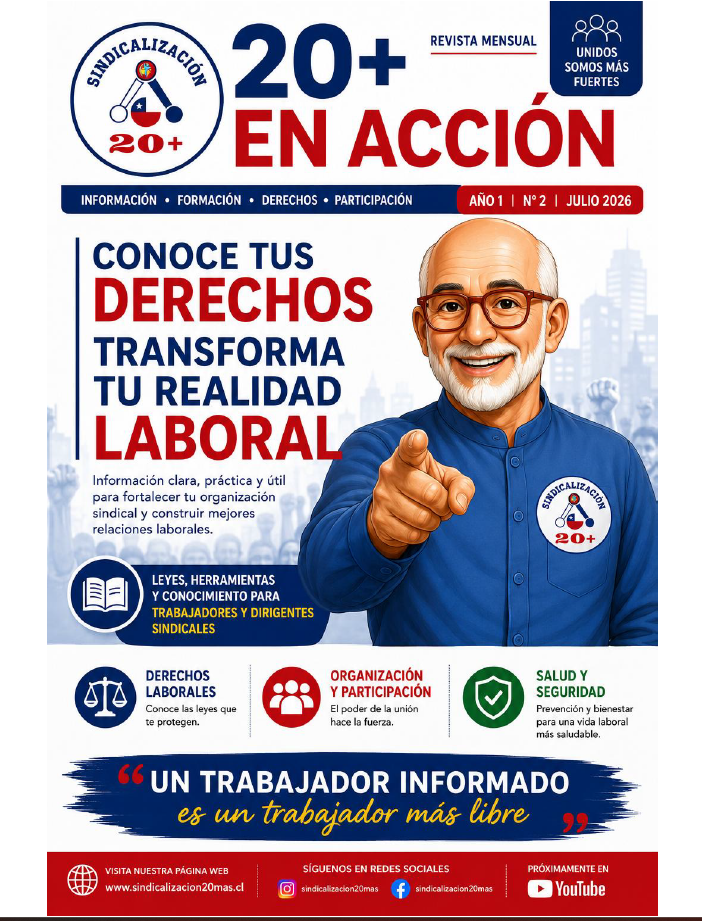 Portada de la Revista 20+ en acción número 2